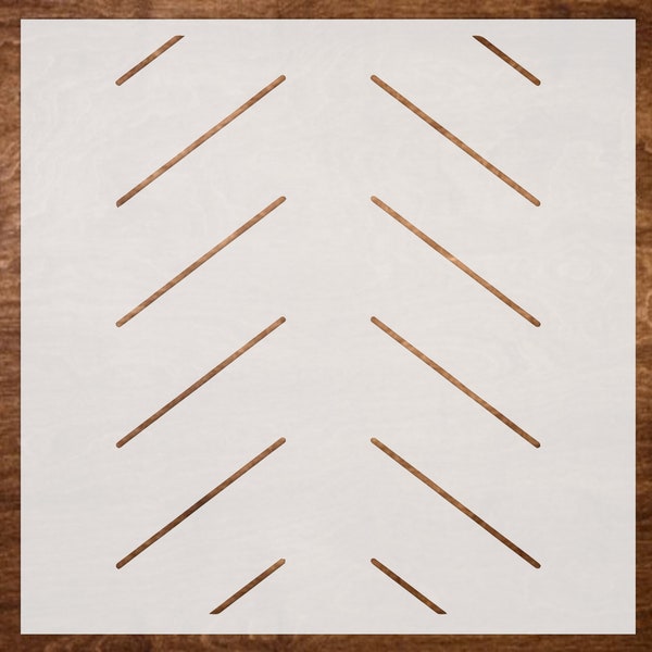 HERRINGBONE WALL STENCIL, Modern Scandinavian Wall Stencils for Painting, Stencils For Walls, Chevron Wall Stencil Pattern (12"x12")