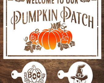 Welcome to our Pumpkin Patch Stencil,  DIY Home Fall Decor, Craft Stencils, Fall Cookie Stencils