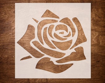 ROSE FLOWER stencil (6"x6"),  Flower stencils, Reusable Stencil Set, DIY Home Decor, Craft Stencil, Art Stencil, Painting Stencil