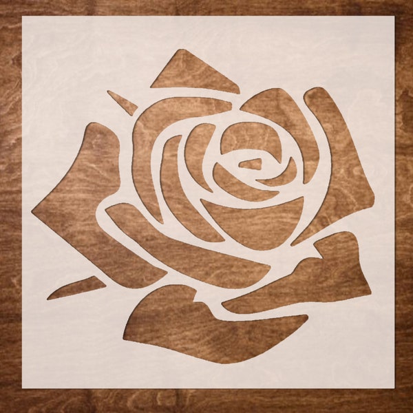 ROSE FLOWER stencil (6"x6"),  Flower stencils, Reusable Stencil Set, DIY Home Decor, Craft Stencil, Art Stencil, Painting Stencil