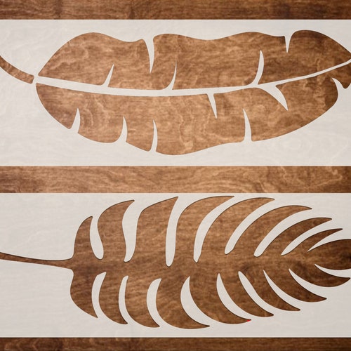 Large Fan Palm Leaf Stencil Reusable Palm Frond Tropical Etsy