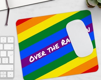 MOUSE PAD Gay #3 Lesbian Bisexual Transgender Rights LGBT Pride Rainbow Love Wins Equality Mousepad Computer Office Gift