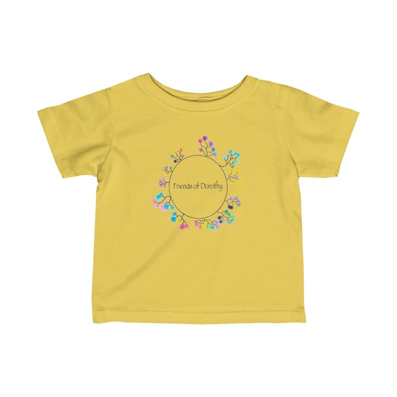 LGBT Lesbian Gay Bisexual Transgender Genderqueer community colourful Unique design friend of Dorothy Infant Fine Jersey Tee