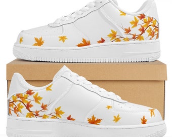 Vita unisex höstskor i Air Force-stil, originella höstskor för honom, höga sneakers för kvinnor, kawaiiskor, present till tonårsflicka