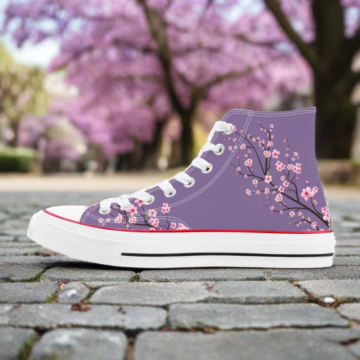 Purple high top converse shoes online