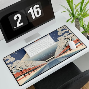 Desk Mat XL Japanese Winter Serenity