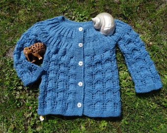 gilet enfant bleu 12/18 mois