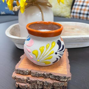 Café de Olla – Vela Artesanal 6 oz  | Cera de Soya Natural en Barro Mexicano Pintado a Mano