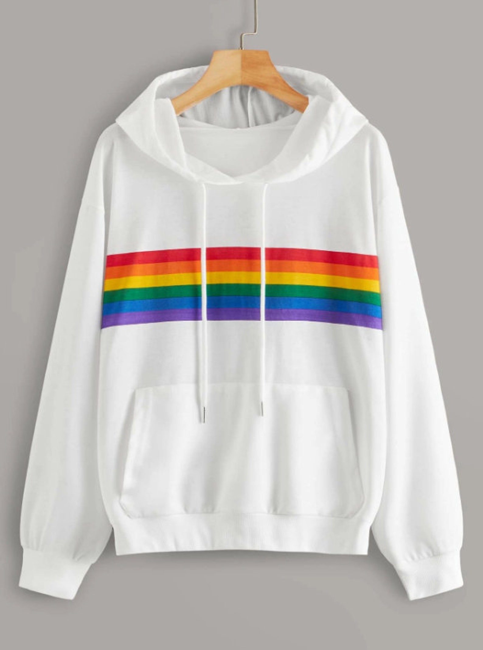 Rainbow Hoodie Aesthetic Hoodie Rainbow Striped Hoodie Etsy