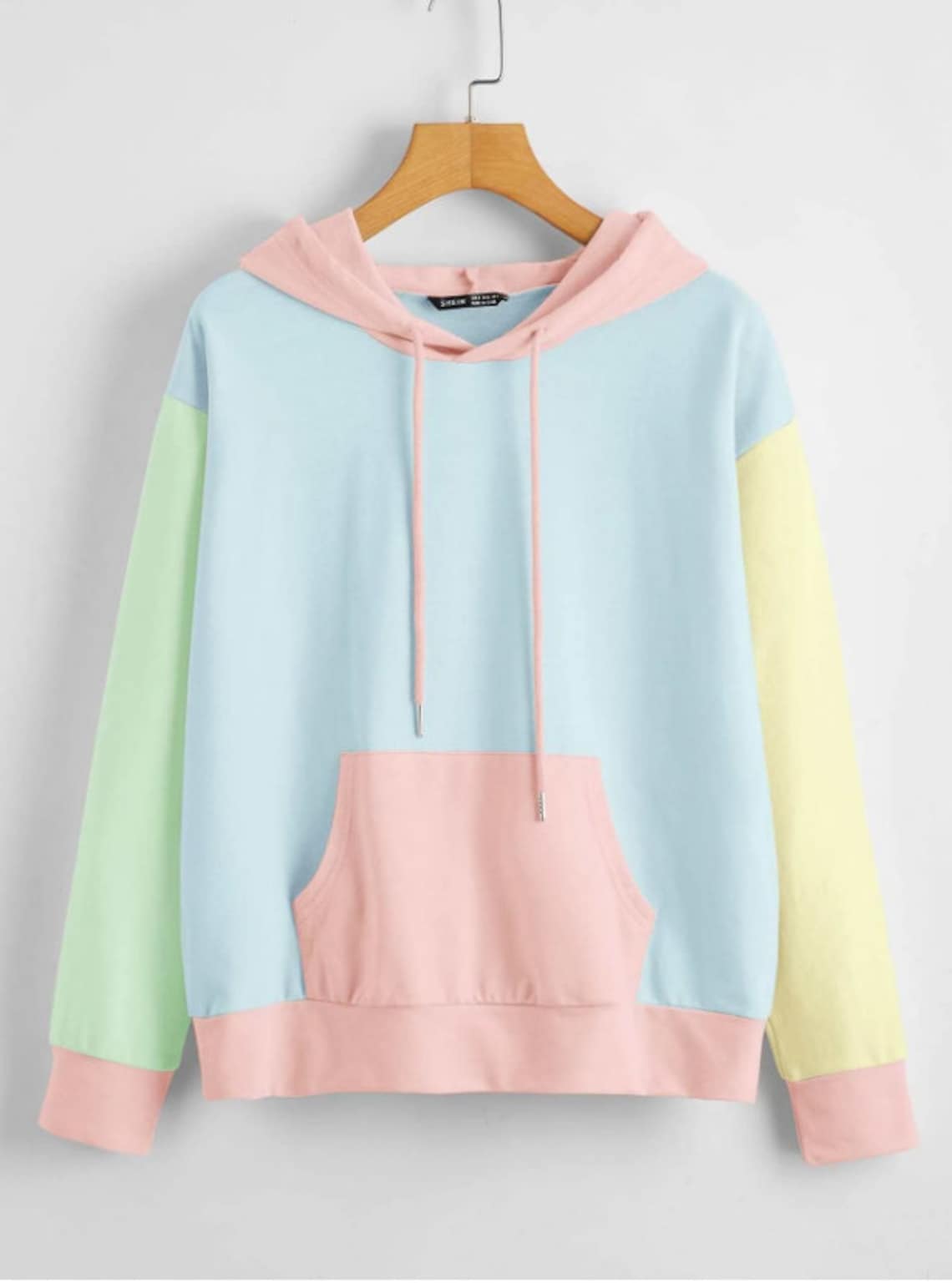 Colorblock Hoodie Aesthetic Hoodie Pastel Hoodie Color | Etsy