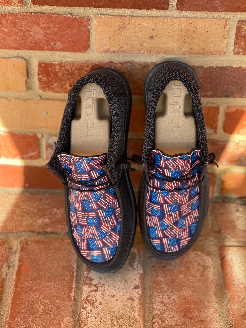 hey dudes flag shoes