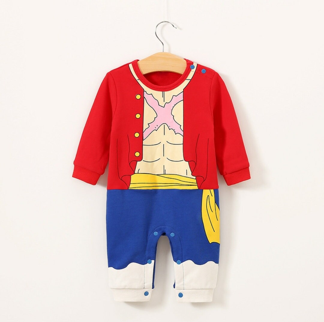 One piece Monkey D Luffy baby cosplay Long sleeve wear Onesies Etsy