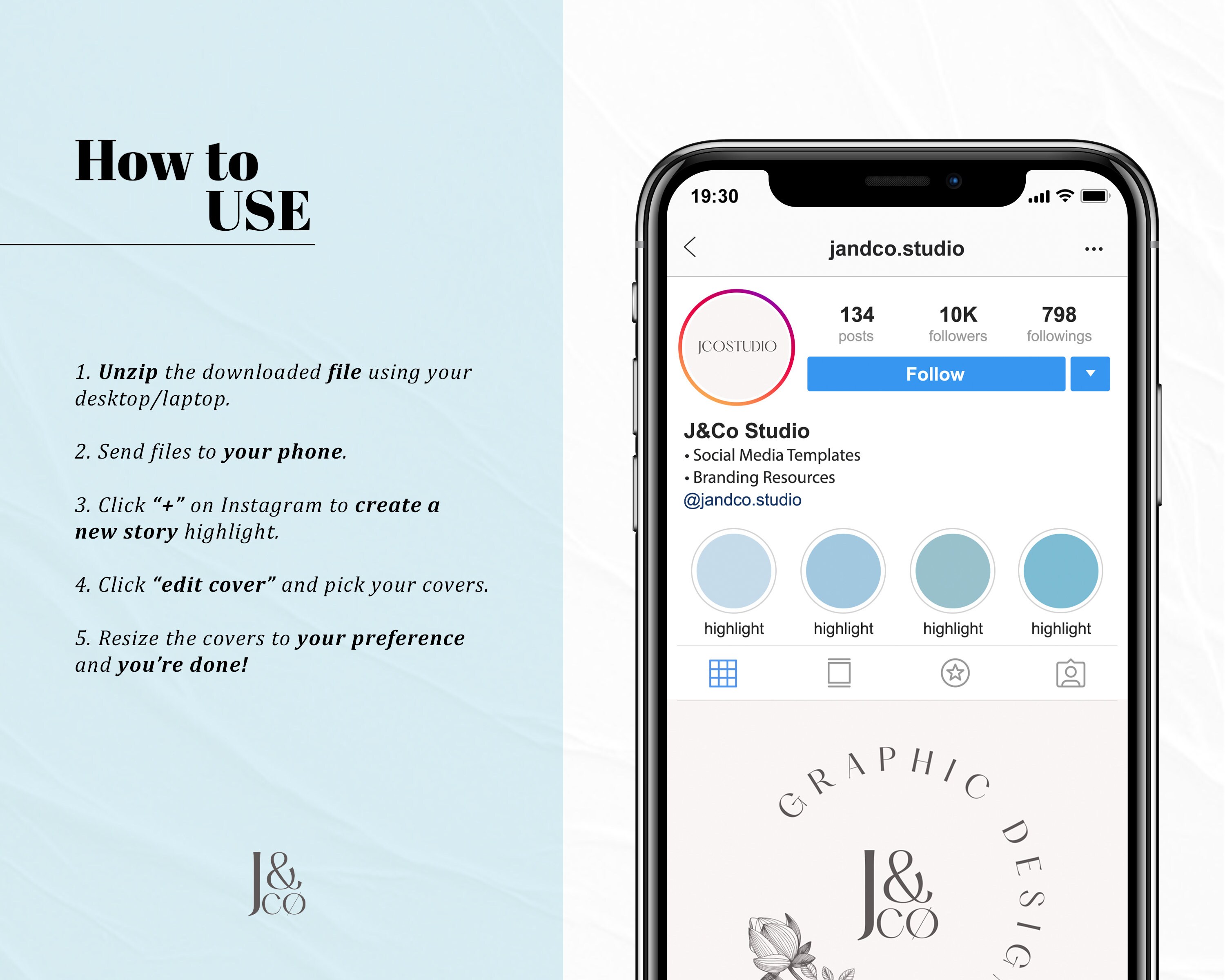 20 BLUE SOLID Instagram Highlight Icons Neutral Blue Etsy