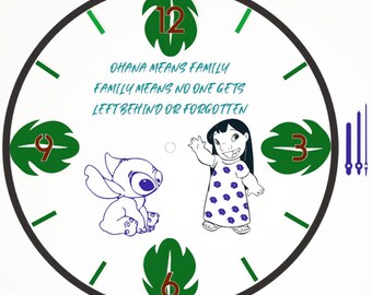 Lilo and Stitch Clock Digital File - instant download