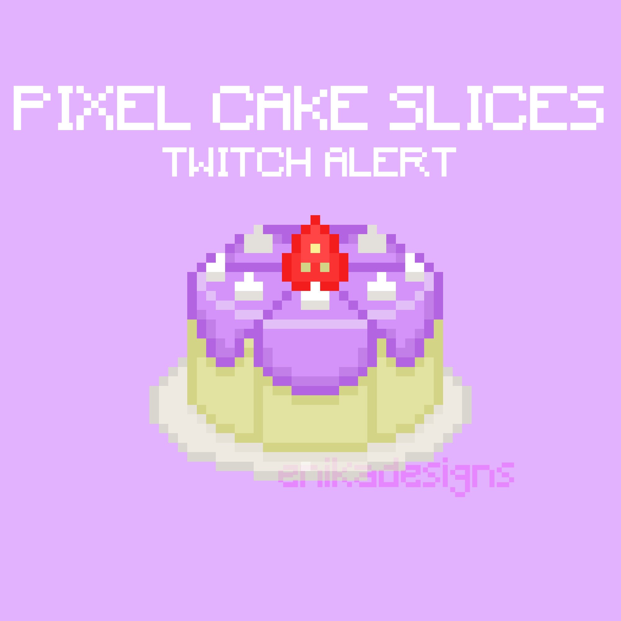 Pixel Cake Animated Twitch Alert 8 Bit Streaming Gif Etsy Ireland