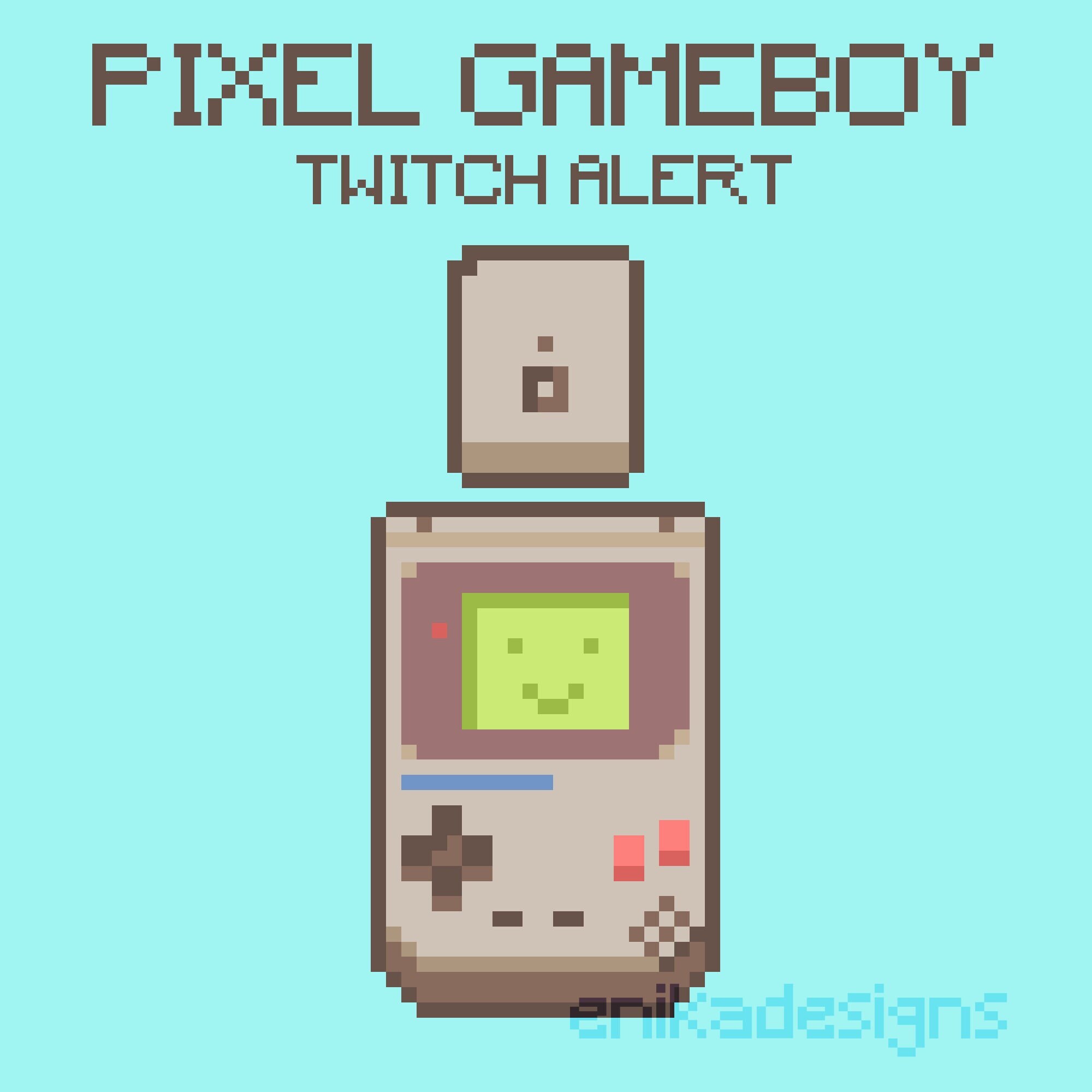 Pixel Gameboy Animated Twitch Alert 8 Bit Streaming Gif Etsy Uk
