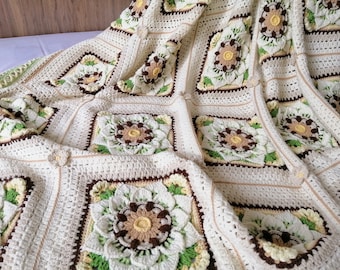 Handcrafted Crocheted Bedspread for Double Bed