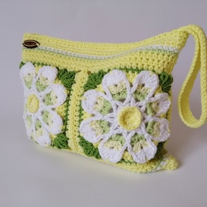 Bolsa de belleza de crochet, bolsa de maquillaje de crochet, bolsa de cosméticos grande de crochet, bolsa de maquillaje de viaje, cartera de crochet, billetera grande de crochet, organizador de crochet