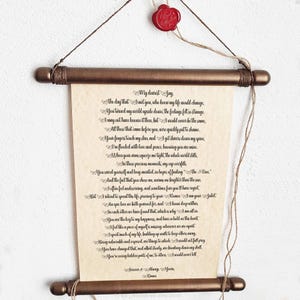 Custom Ancient Paper Scroll: Medieval Wedding Vows, Cosplay Prop