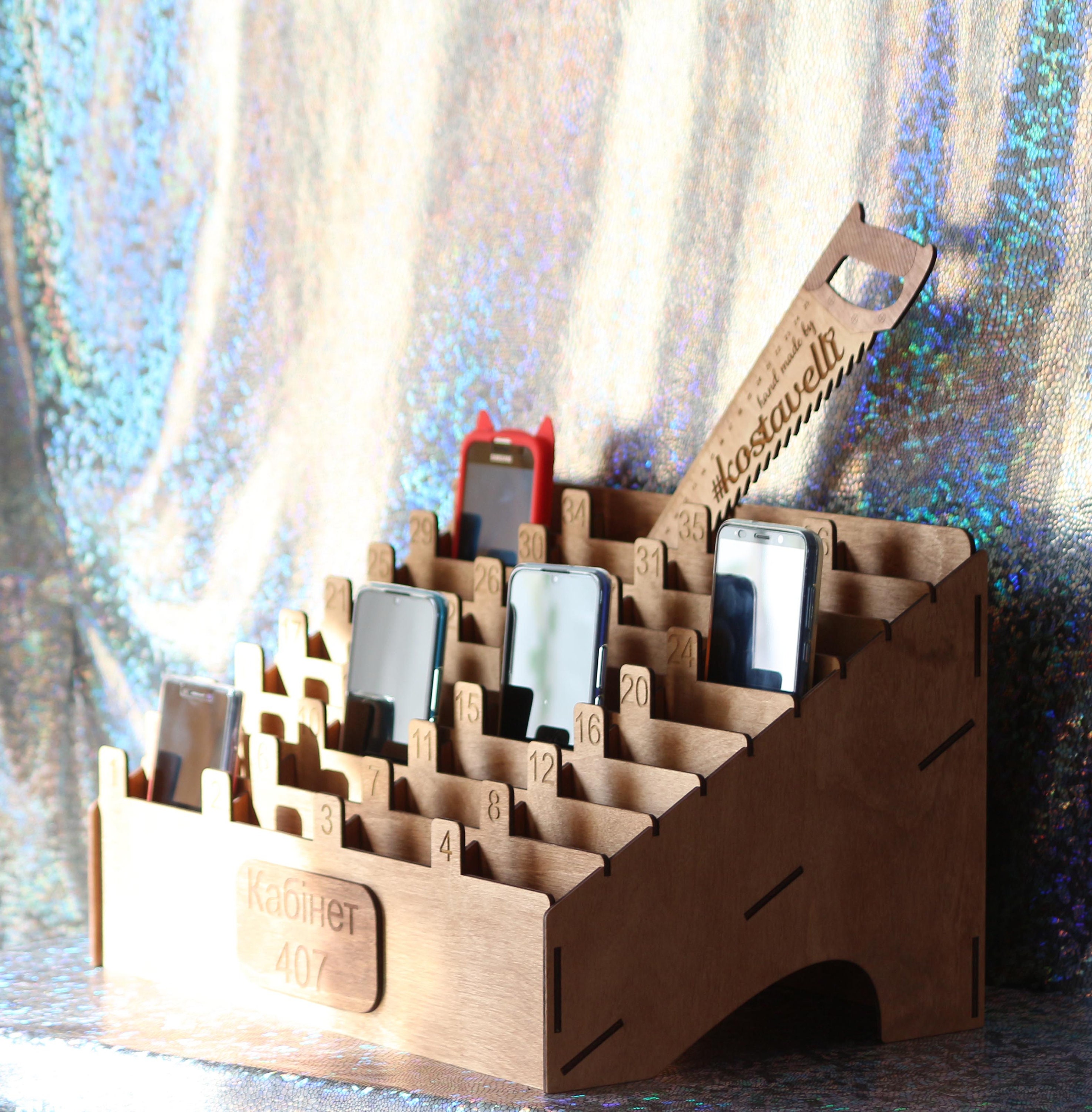 Phone organizer Phone stand Classroom phone holder Etsy