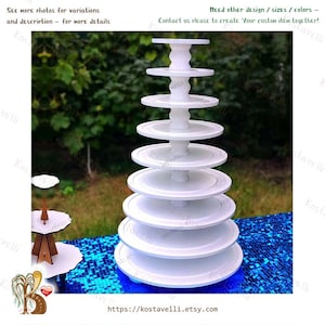 Macaron Tower: Wooden 10-Tier Dessert Stand