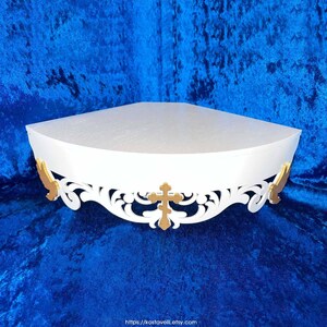 Wooden Corner Altar Catholic Christian Orthodox Prayer Floating Display ...