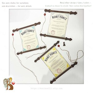 Custom paper scroll, Square scrolls wooden rods anniversary gift, Medieval scroll Wedding vows him her Love letter Engagement Greeting card
