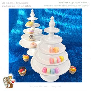 Wooden Macaron Tower: Mixed Tier Dessert Stand
