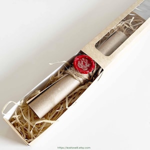 Custom Love Letter Scroll: Personalized Wedding Vows, Wax Seal Gift Box