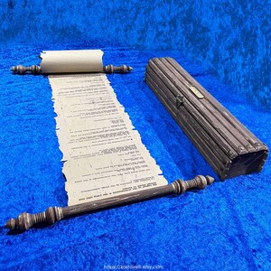 Rustic wooden gift box for medieval paper scroll
