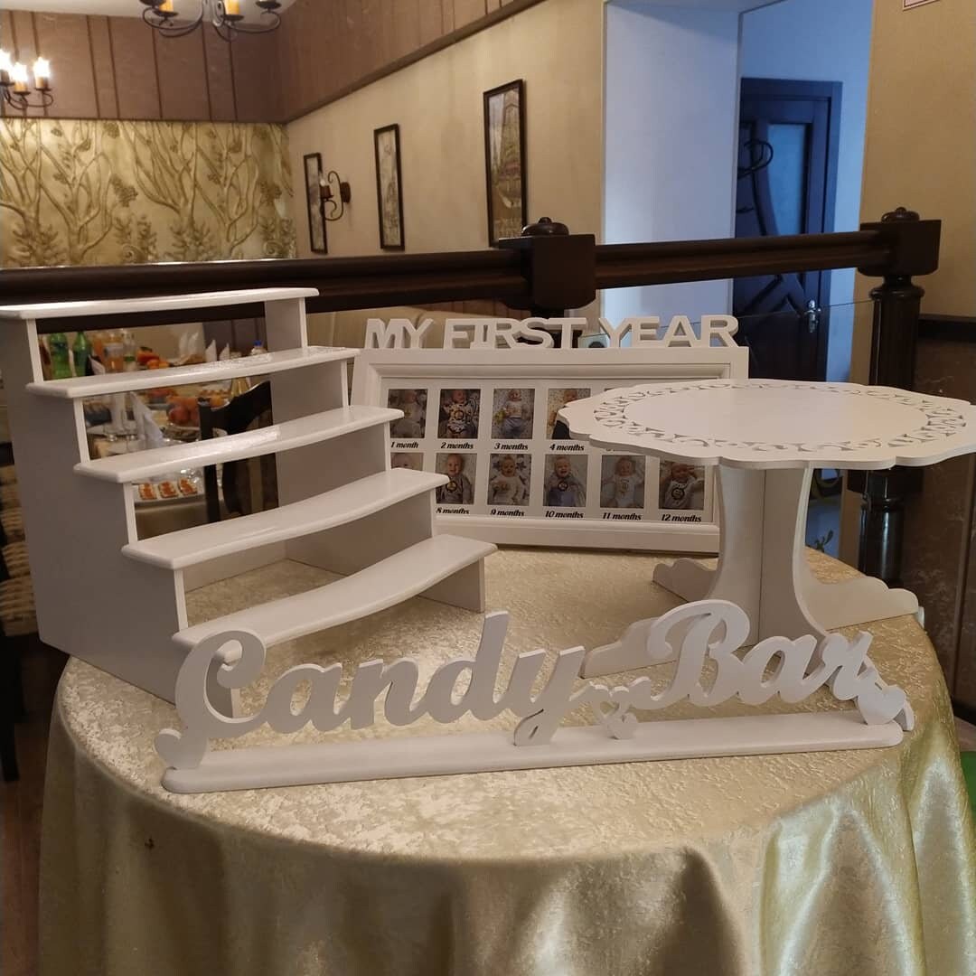 Wood Steps cupcake stand stairs dessert Wedding food display Etsy