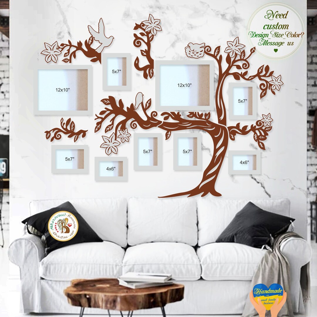 Family Tree Photo Collage Family Picture Frames Tree of Life Etsy