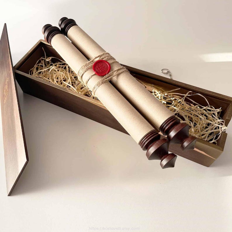 Wooden Gift case for Our paper scrolls
