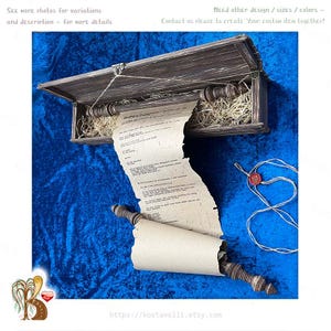 Medieval Paper Scroll Ancient Wedding Anniversary Engagement Greeting Poem Myth Love Letter