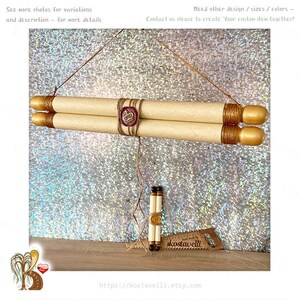 Custom paper scroll anniversary greeting gift paper scroll rolled on wooden rods Wedding vows him her Love letter Engagement Greeting card