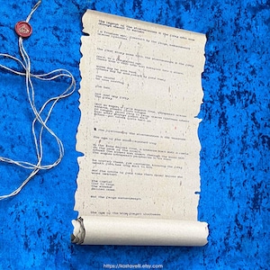 Pergamena personalizzata: lettera d&#39;amore scritta a mano, voti nuziali, sigillo di ceralacca