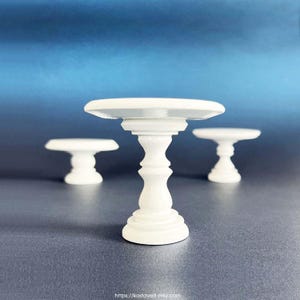 Rustic Wooden Wedding Cake Stand: Solid Wood Dessert Pedestal