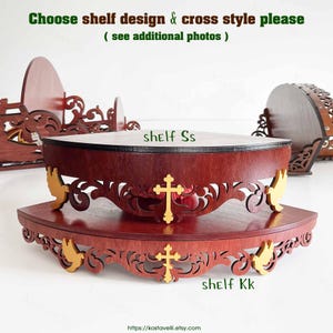 Wooden Corner Altar Catholic Christian Orthodox Prayer Floating Display ...