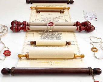 Custom Paper Scroll: Wedding Vows, Love Letter, Personalized Poem