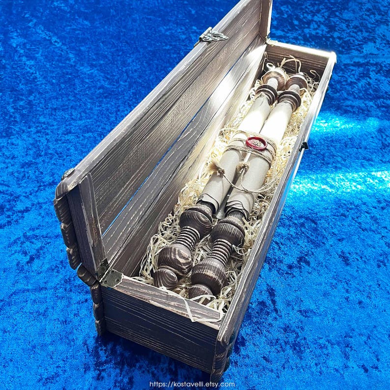 Rustic Gift box case for Our paper scroll