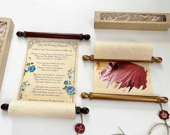 Custom Paper Scroll: Love Letter, Personalized Poem, Wedding Vows