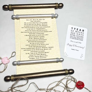 Custom Rolled Paper Scroll: Wedding Vows, Love Letter Wax Seal