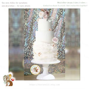 White Wood Wedding Cake Stand: Sturdy Dessert Display