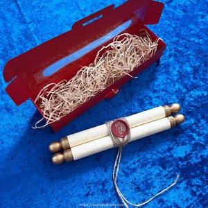 Gift Box & Custom Wax Seal for Our Paper Scrolls