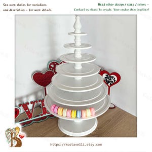Wooden Macaron Tower: Dessert Display Stand, Sweet Table Decor