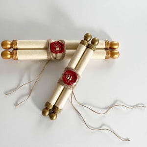 Handwritten Love Letter Scroll: Custom Calligraphy Wedding Vows, Wax Seal