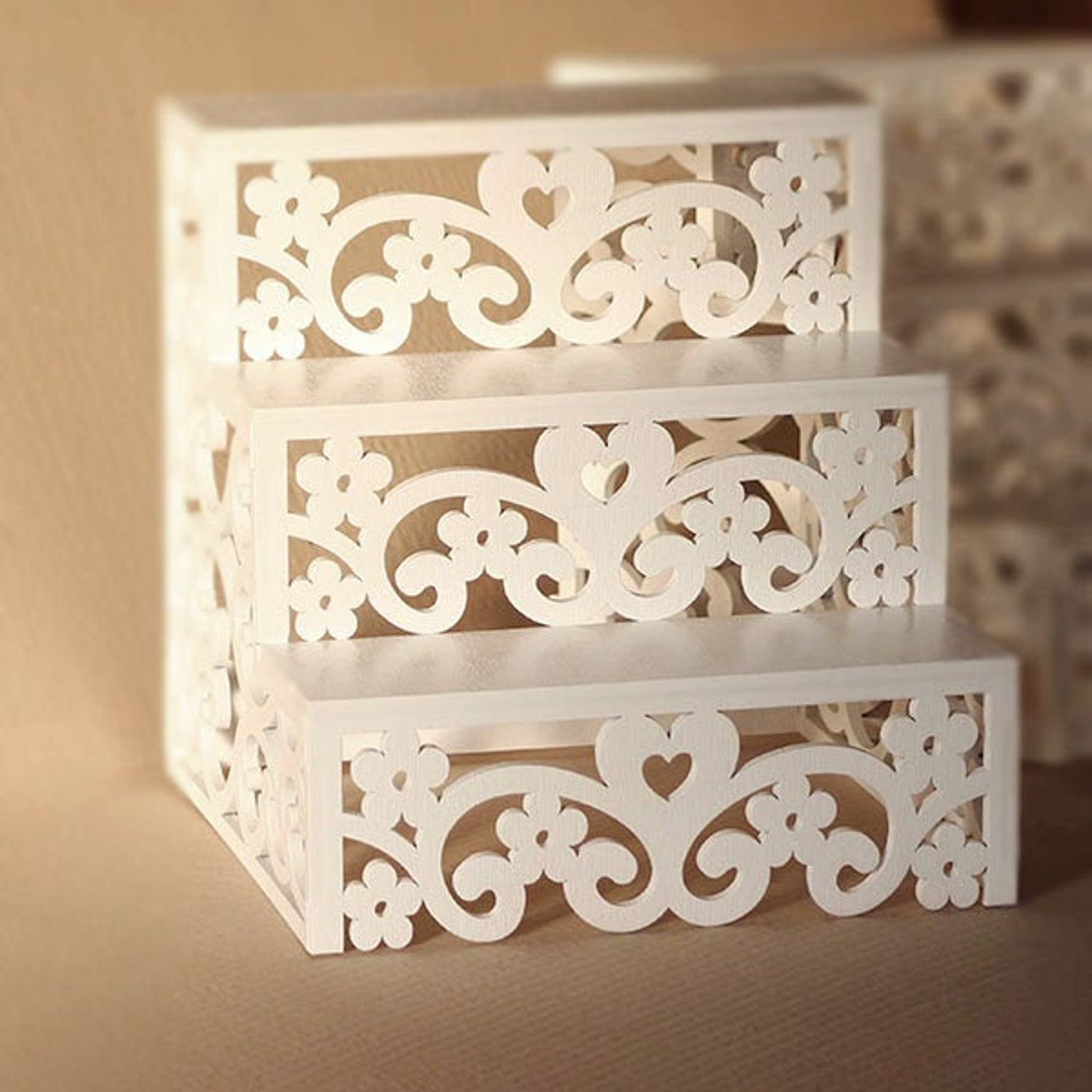 Wooden cupcake Steps stand Wood stairs dessert Wedding Etsy