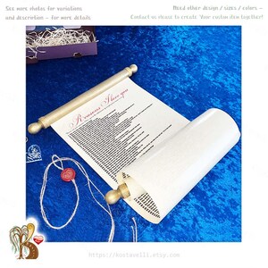 Custom Medieval Papyrus Scroll – Reasons I Love You Letter, Personalized Parchment Anniversary, Wedding Vows, Valentine’s or Engagement Card