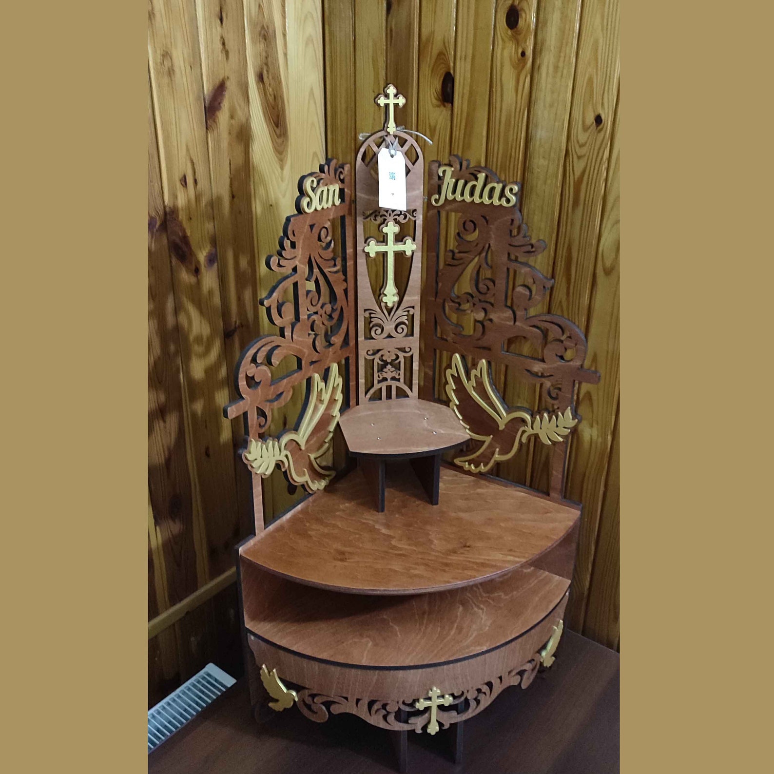 Wooden Corner Shelf for Icons Statues Catholic Home Altar Etsy UK