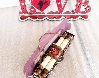 Custom Calligraphy Paper Scroll: Handwritten Love Letter, Wedding Vows, Wax Seal Gift